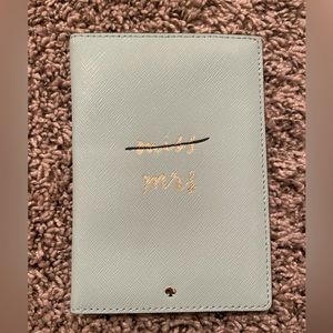Kate Spade Miss Mrs Passport Holder Wedding Belles Engagement Wallet
